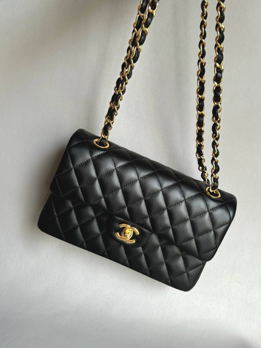 CHANEL- Flap23 bag golden/sliver