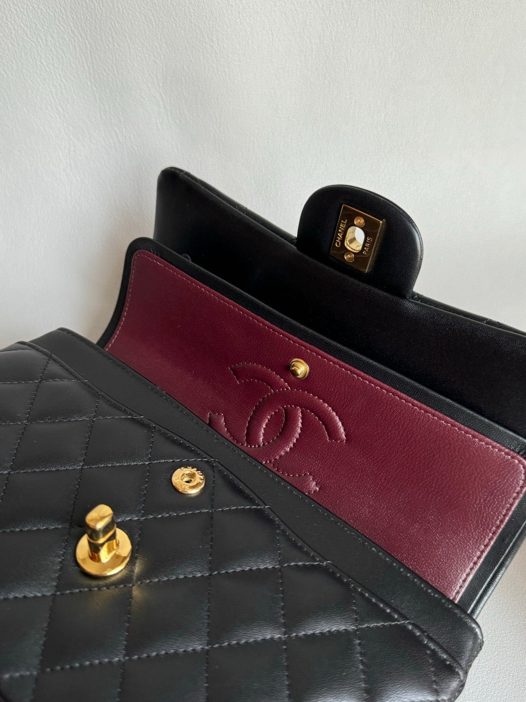 CHANEL- Flap23 bag golden/sliver