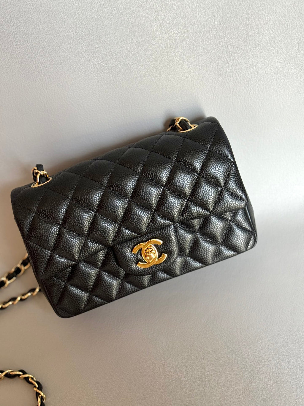 CHANEL- 24C Flap bag golden/sliver