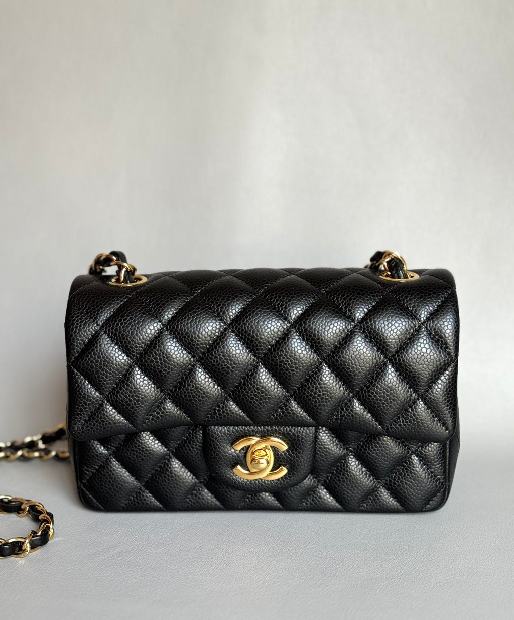 CHANEL- 24C Flap bag golden/sliver