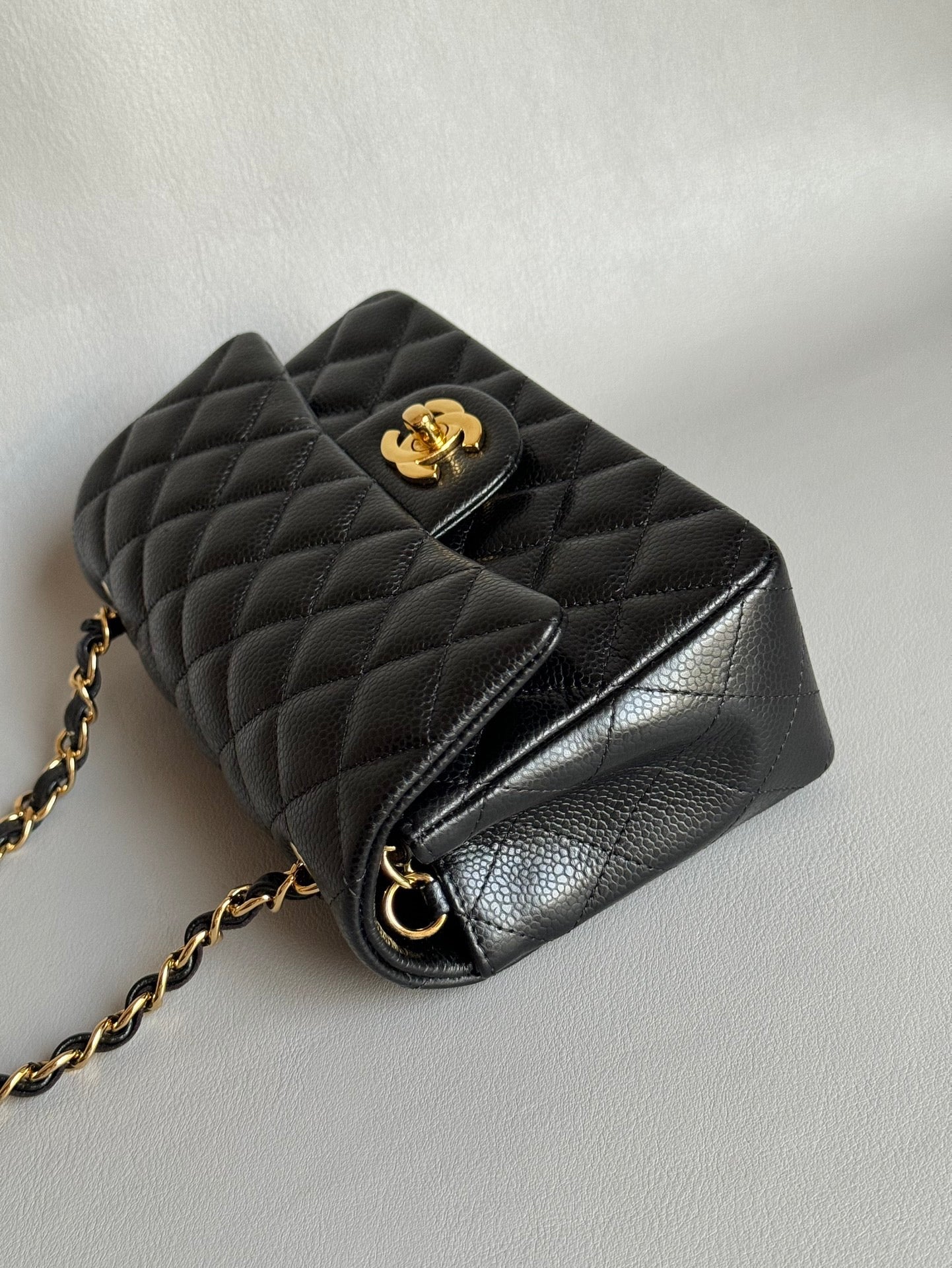 CHANEL- 24C Flap bag golden/sliver