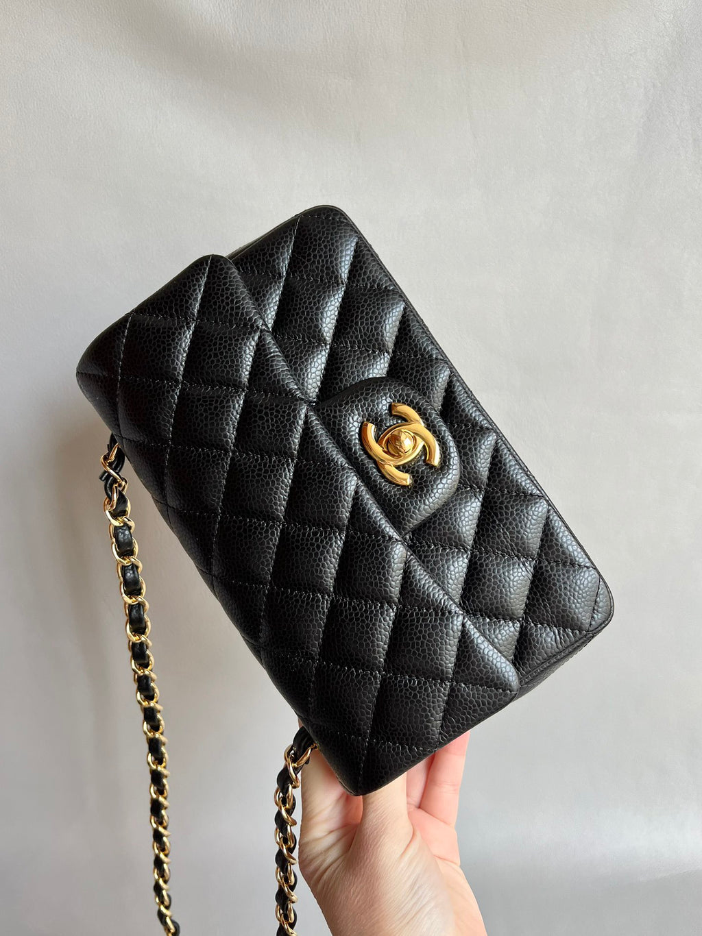 CHANEL- 24C Flap bag golden/sliver