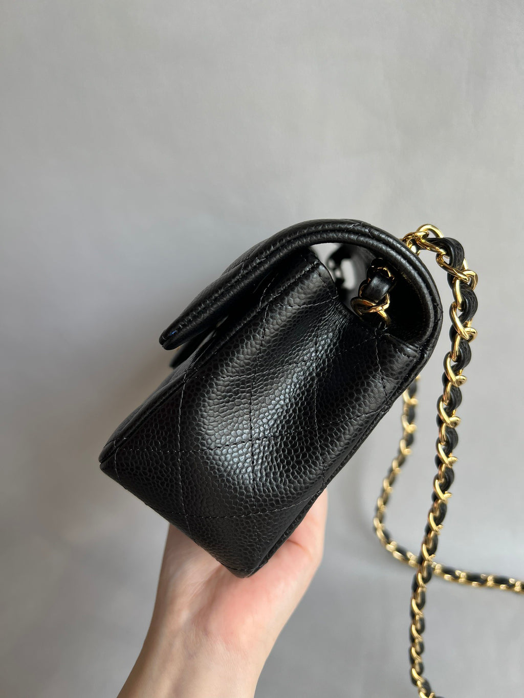CHANEL- 24C Flap bag golden/sliver