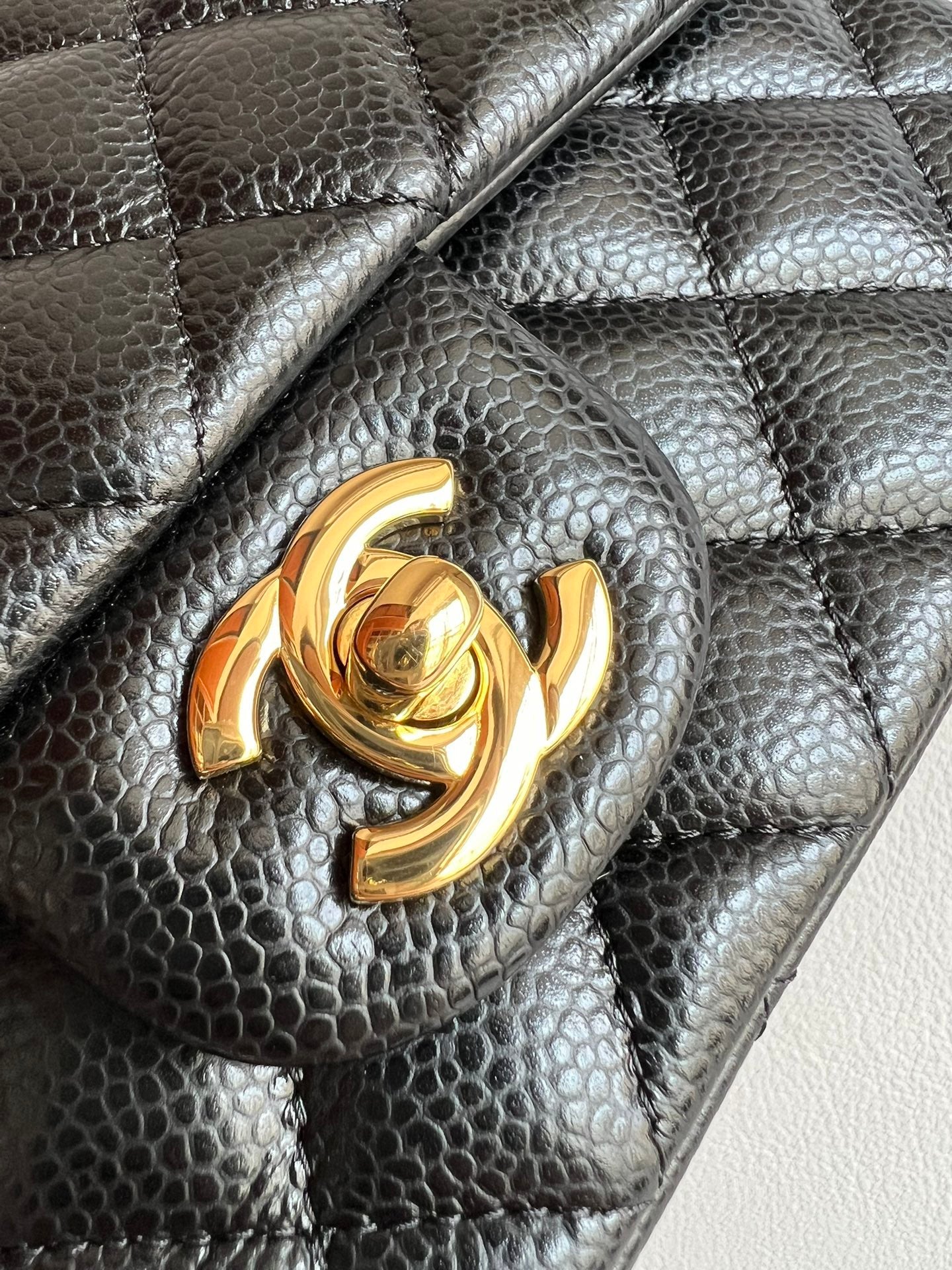 CHANEL- 24C Flap bag golden/sliver