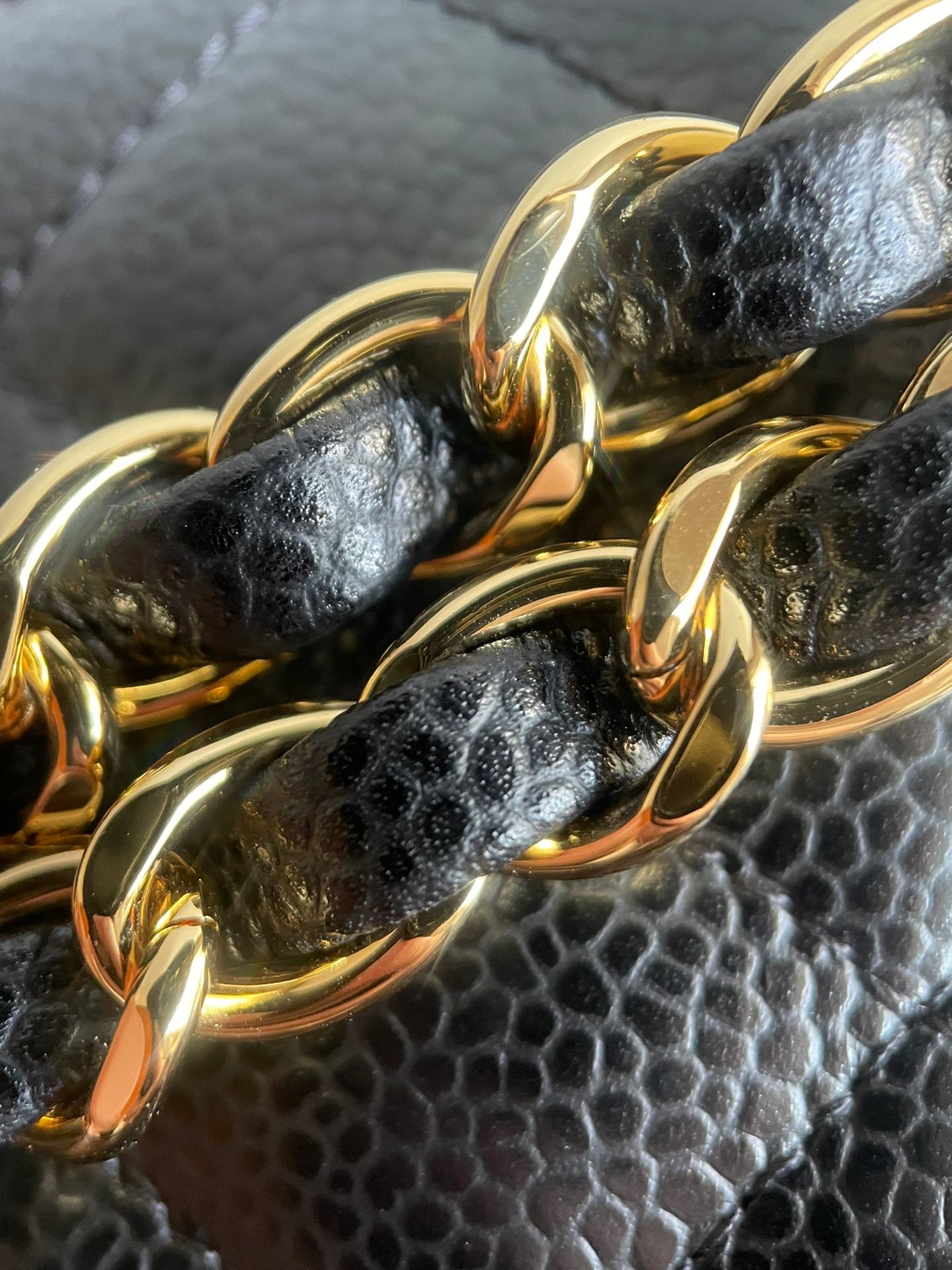 CHANEL- 24C Flap bag golden/sliver