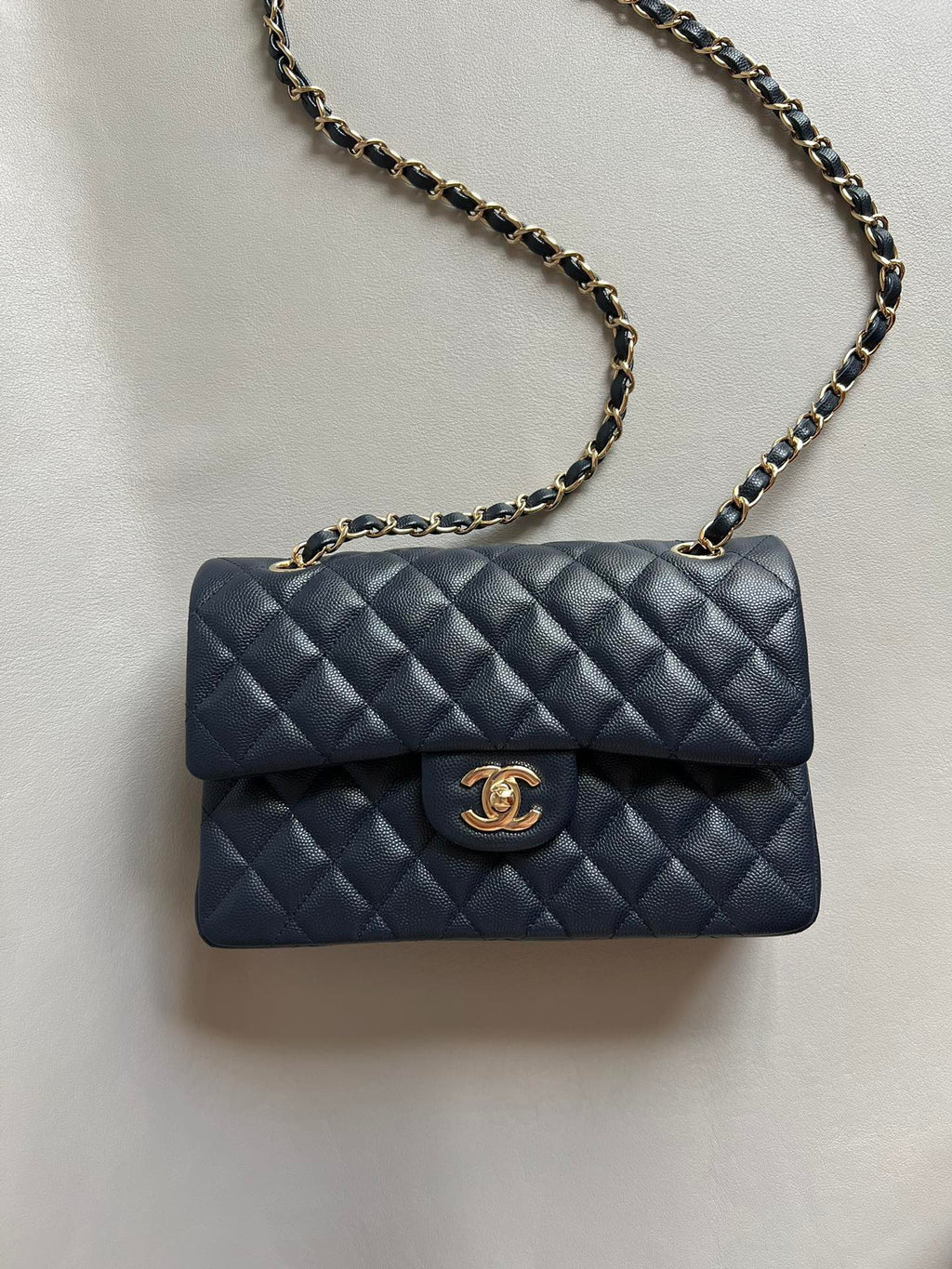 CHANEL- Flap23 bag golden/sliver