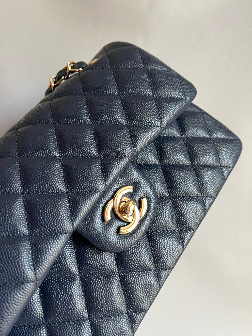 CHANEL- Flap23 bag golden/sliver