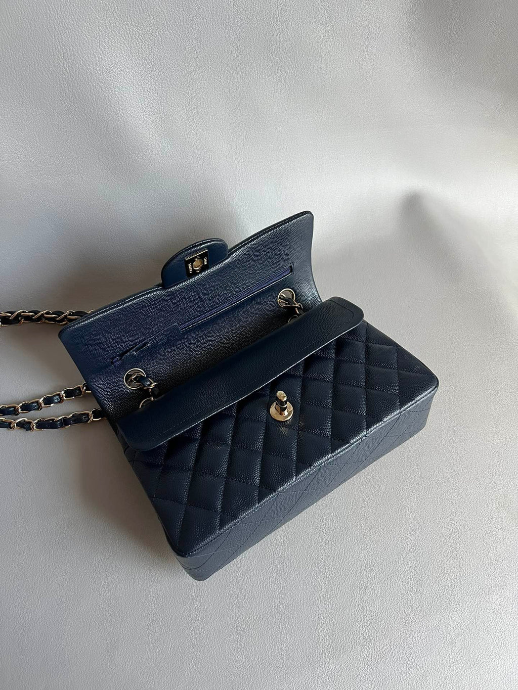 CHANEL- Flap23 bag golden/sliver