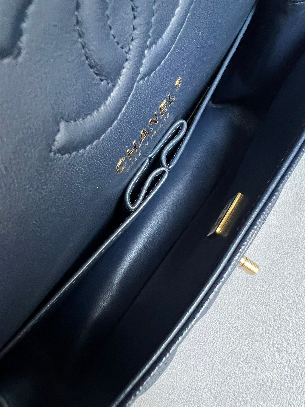 CHANEL- Flap23 bag golden/sliver