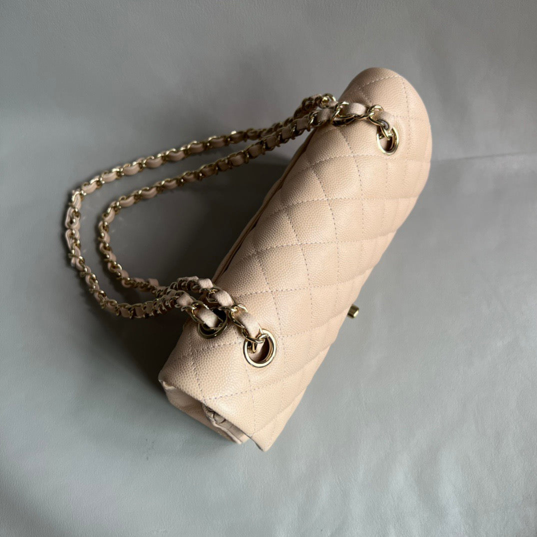 CHANEL- Flap23 bag golden/sliver