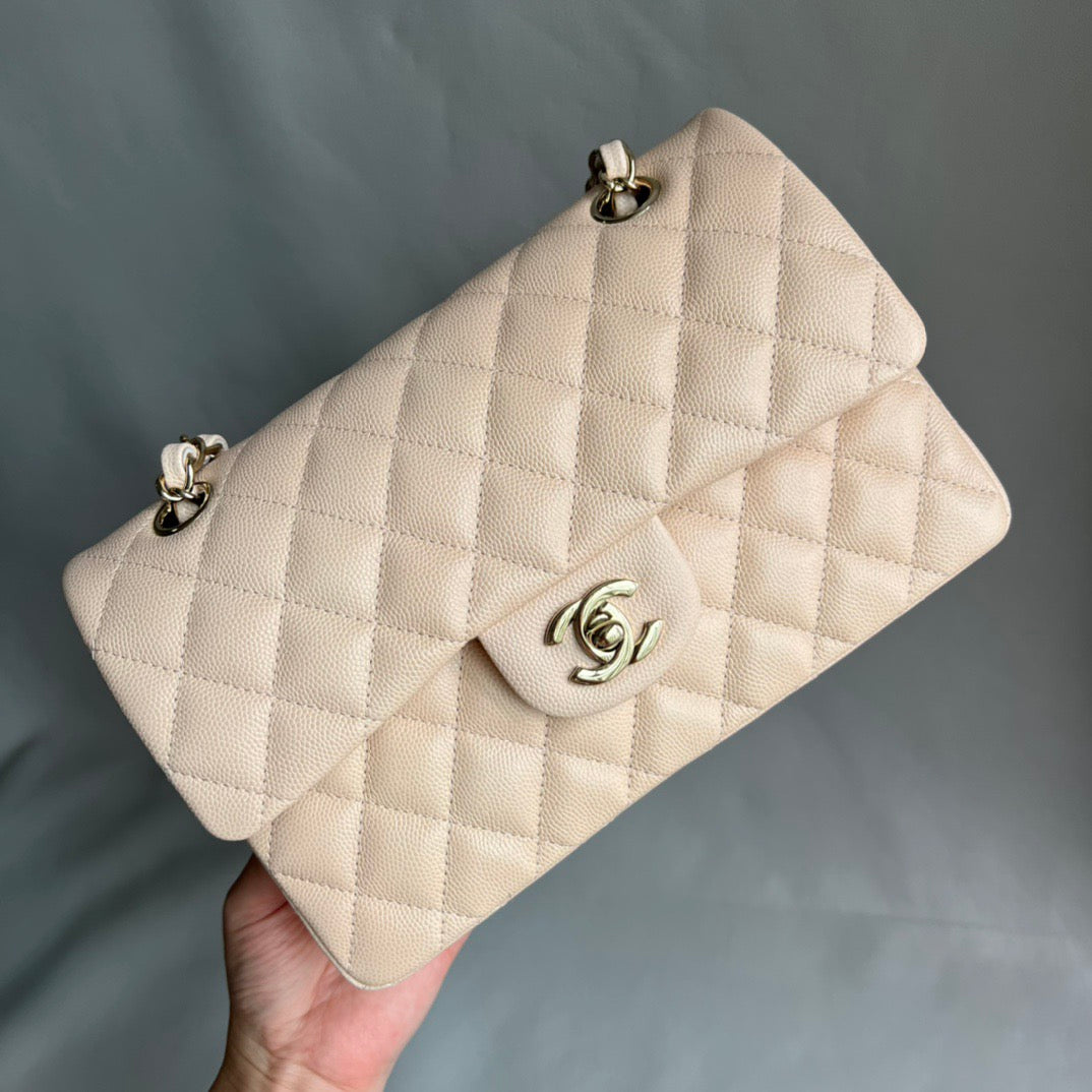 CHANEL- Flap23 bag golden/sliver