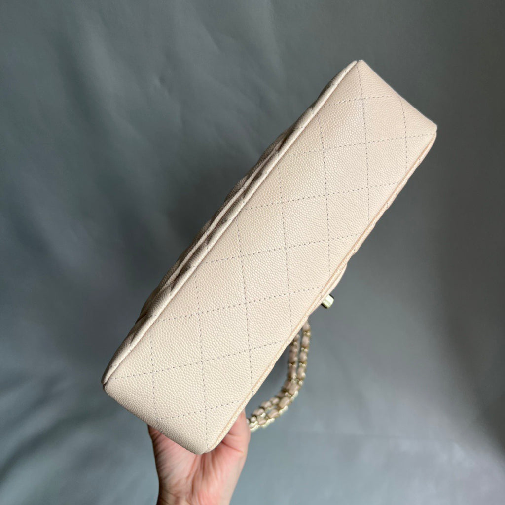 CHANEL- Flap23 bag golden/sliver