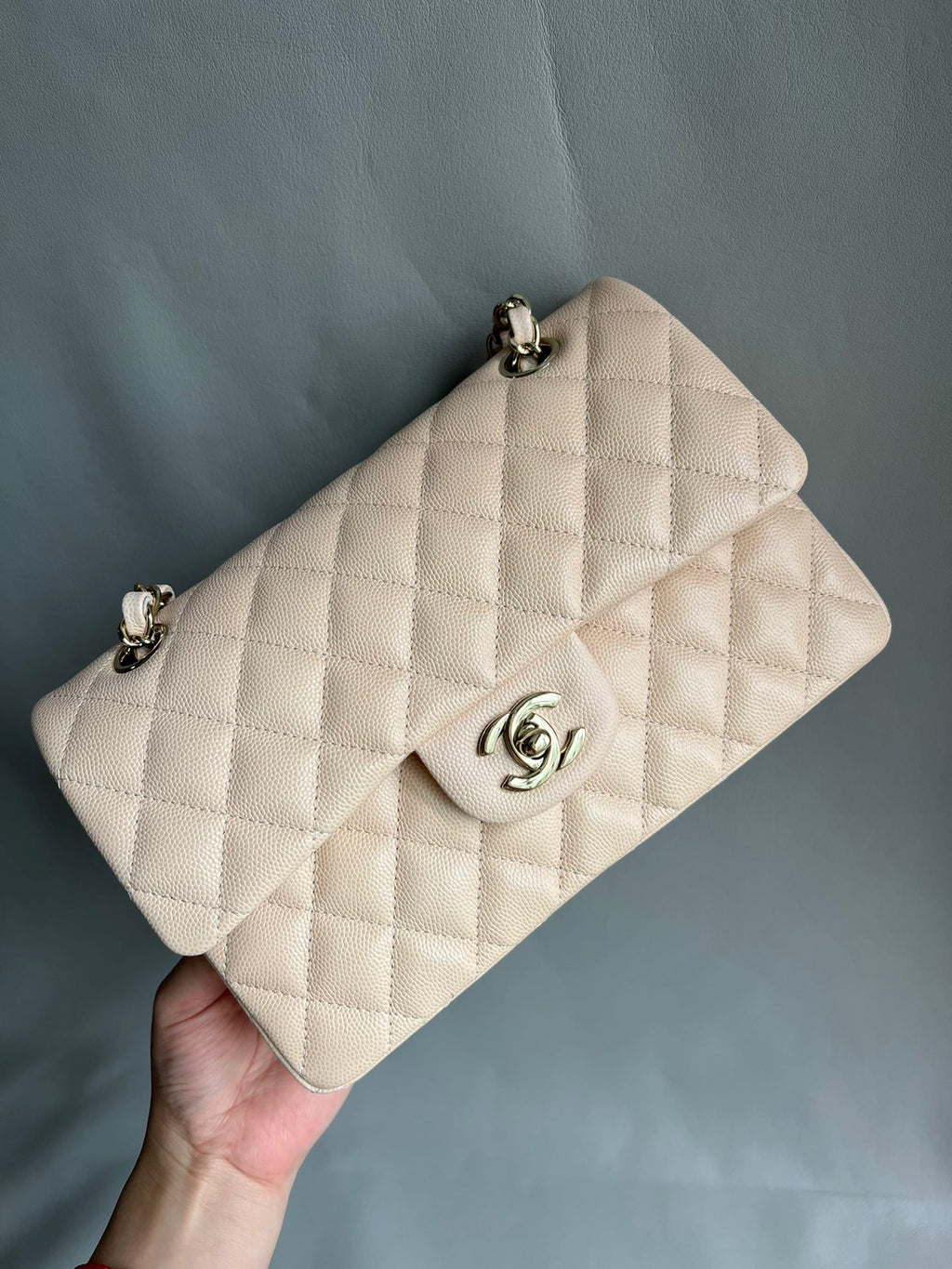 CHANEL- Flap23 bag golden/sliver
