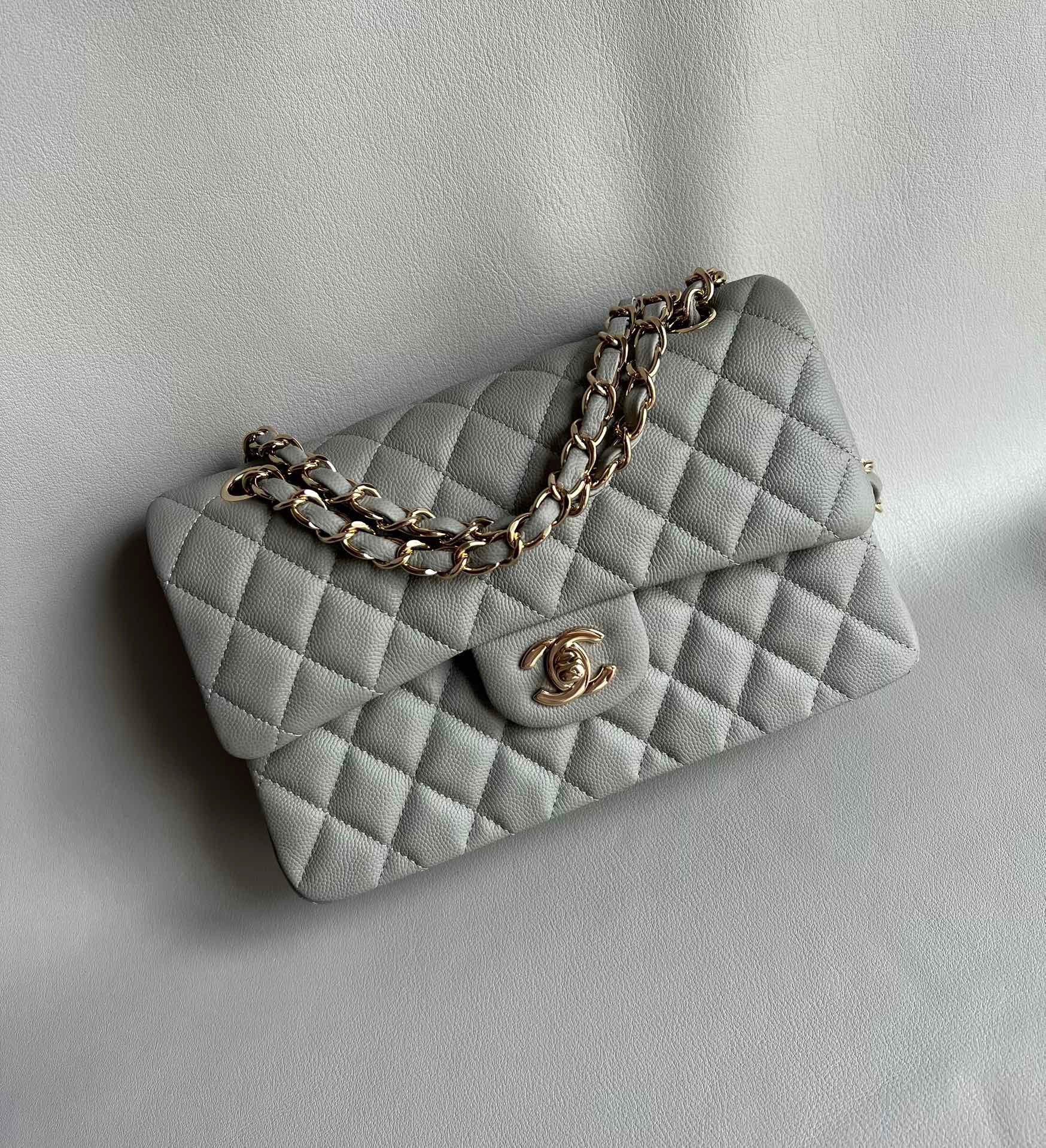 CHANEL- Flap23 bag golden/sliver