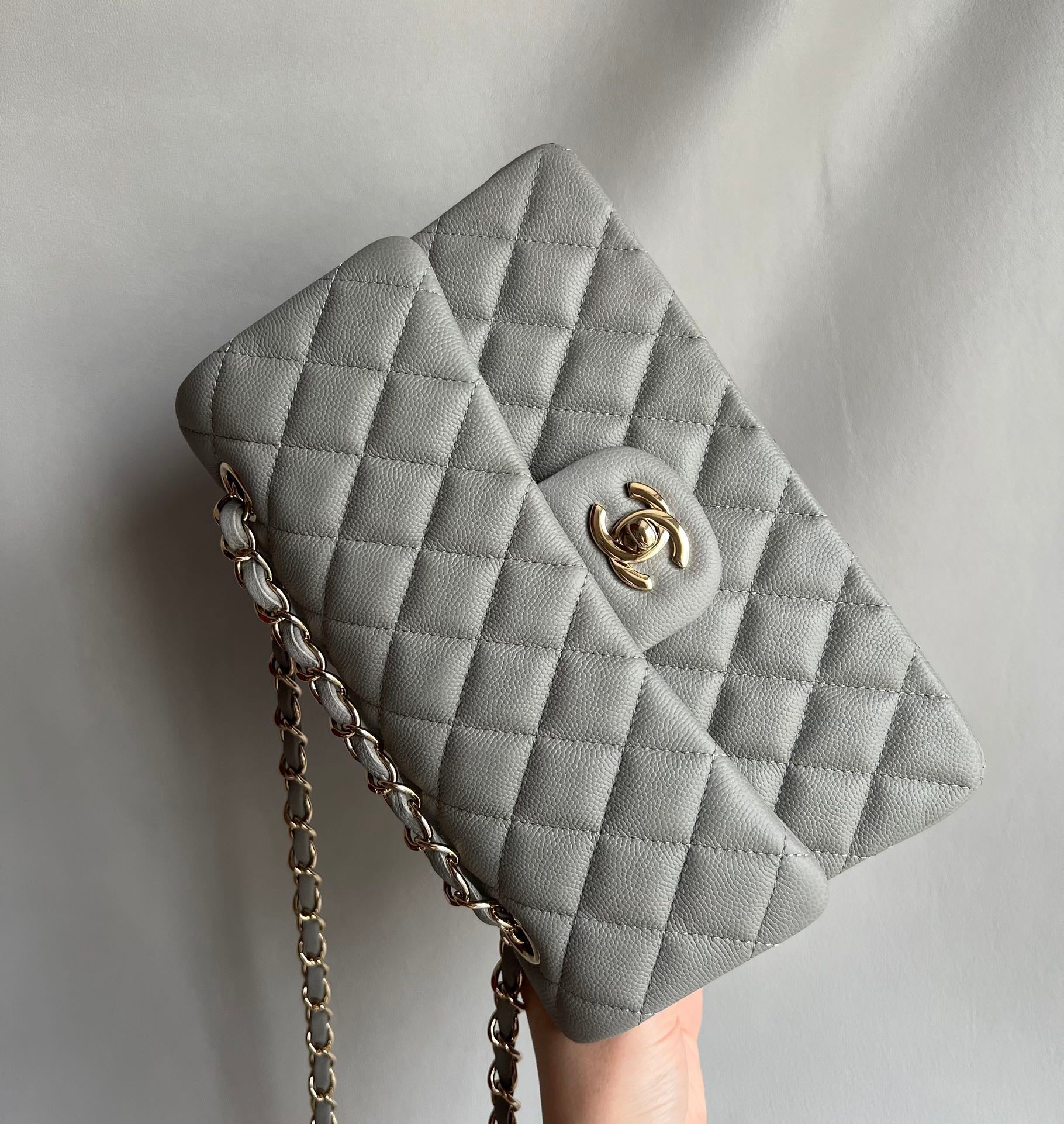 CHANEL- Flap23 bag golden/sliver