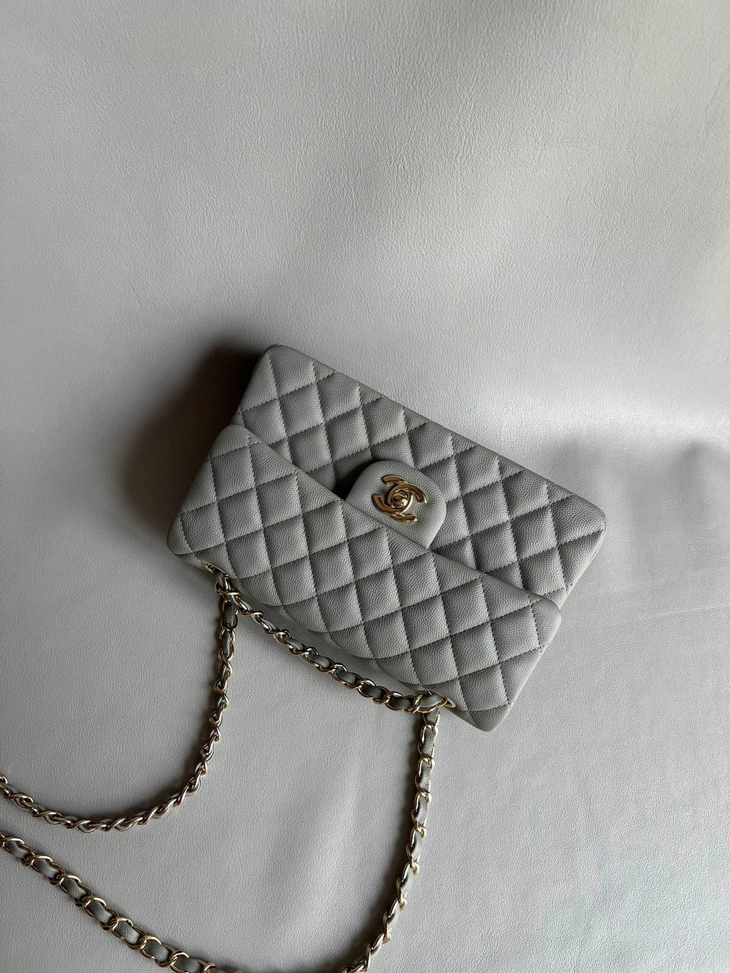 CHANEL- Flap23 bag golden/sliver