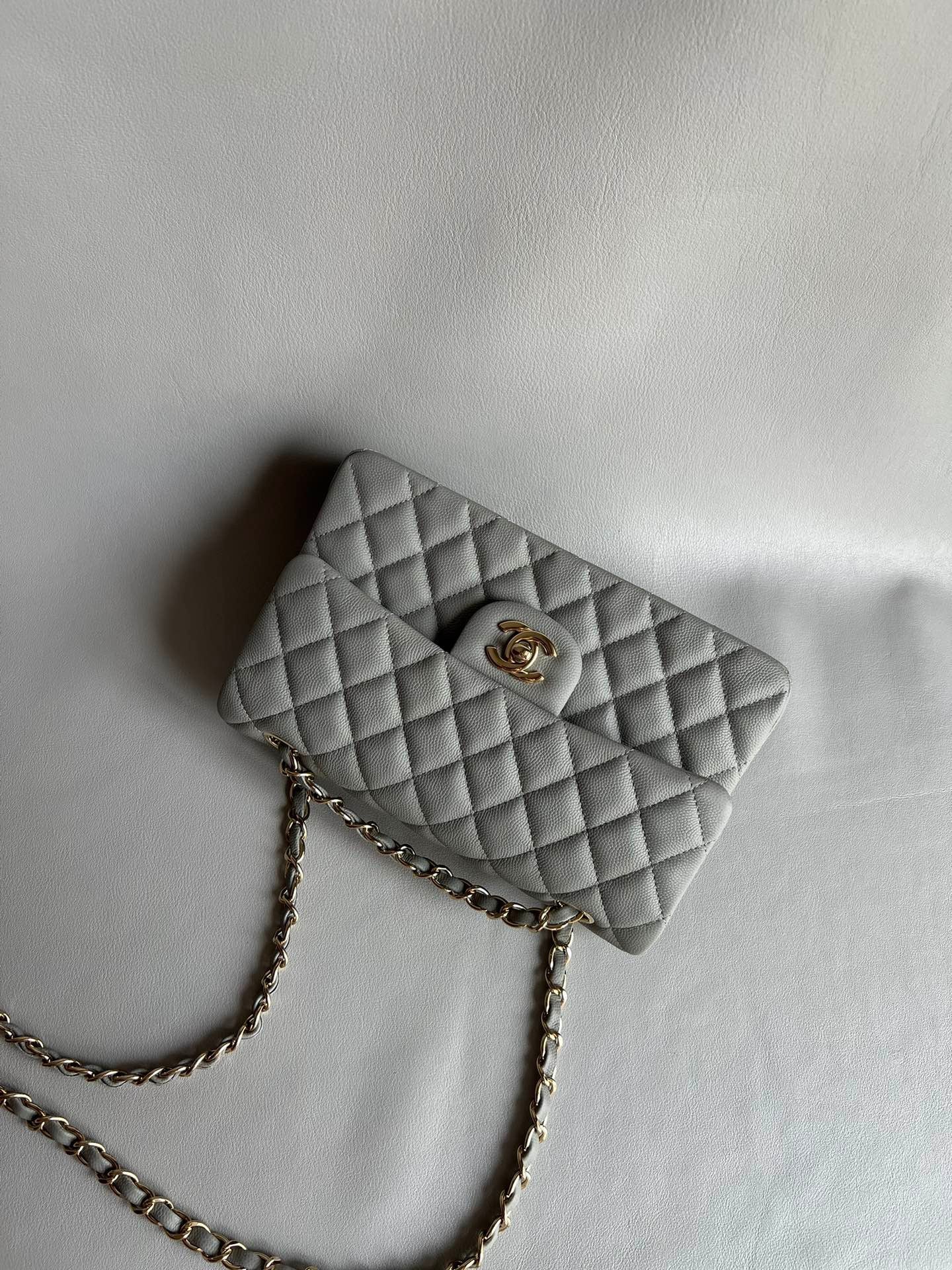 CHANEL- Flap23 bag golden/sliver
