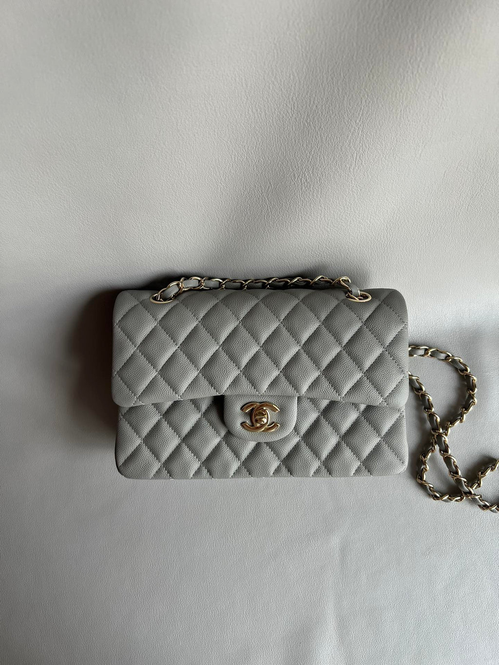 CHANEL- Flap23 bag golden/sliver