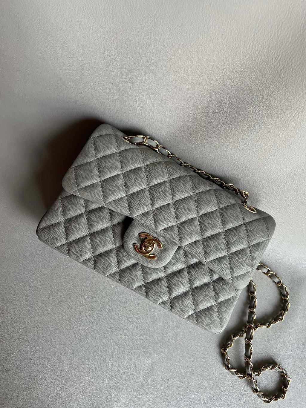 CHANEL- Flap23 bag golden/sliver