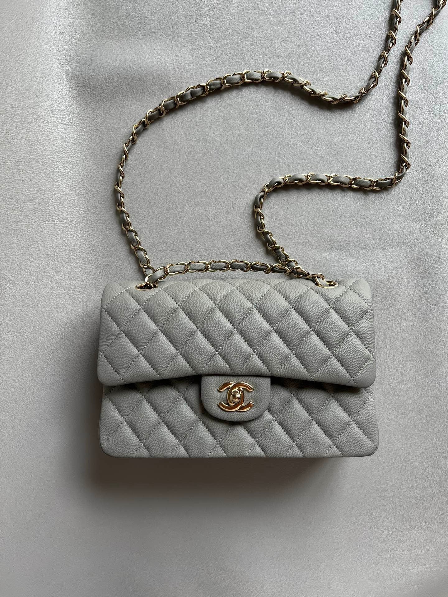 CHANEL- Flap23 bag golden/sliver