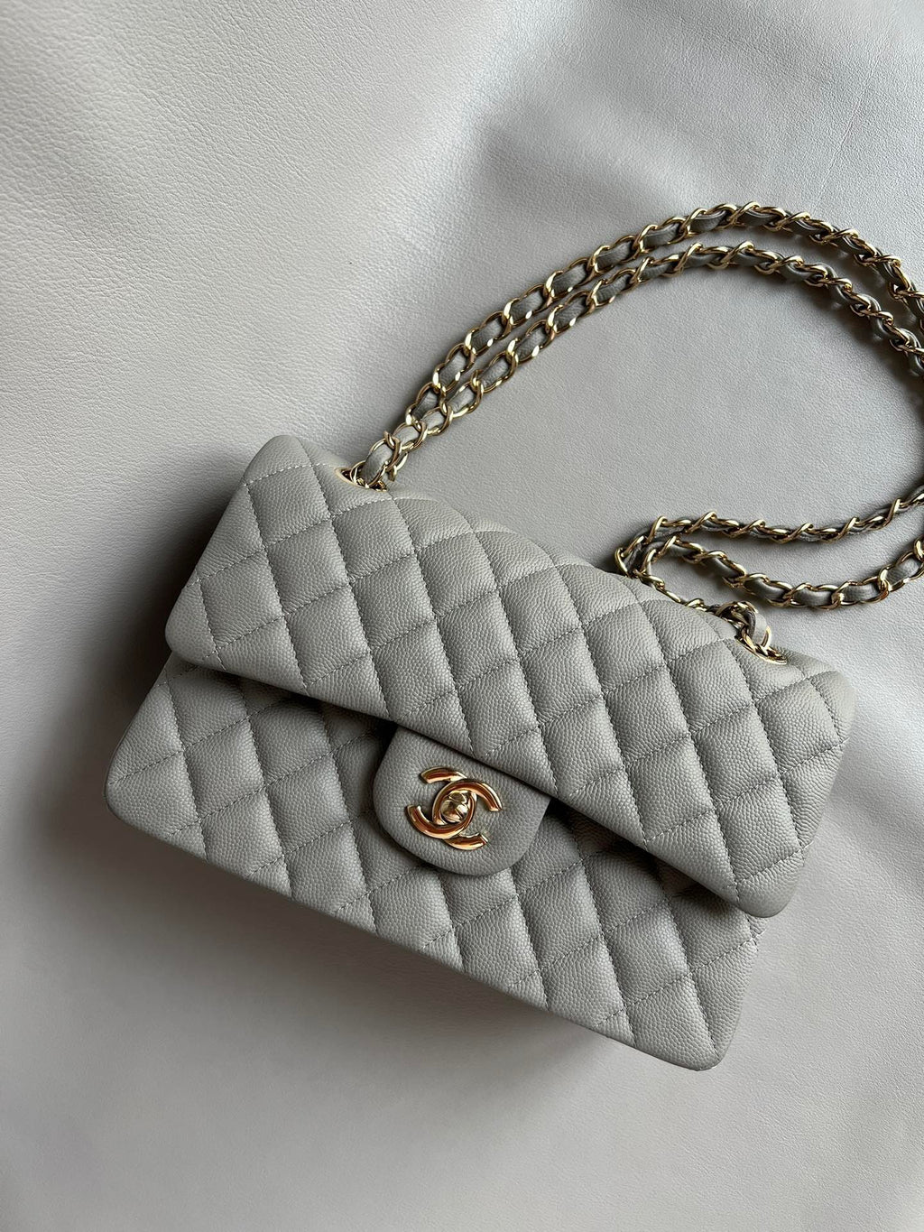 CHANEL- Flap23 bag golden/sliver