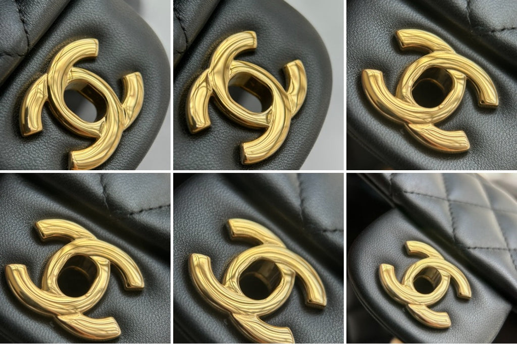 CHANEL- Classic Flag bag golden/sliver