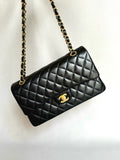CHANEL- Classic Flag bag golden/sliver