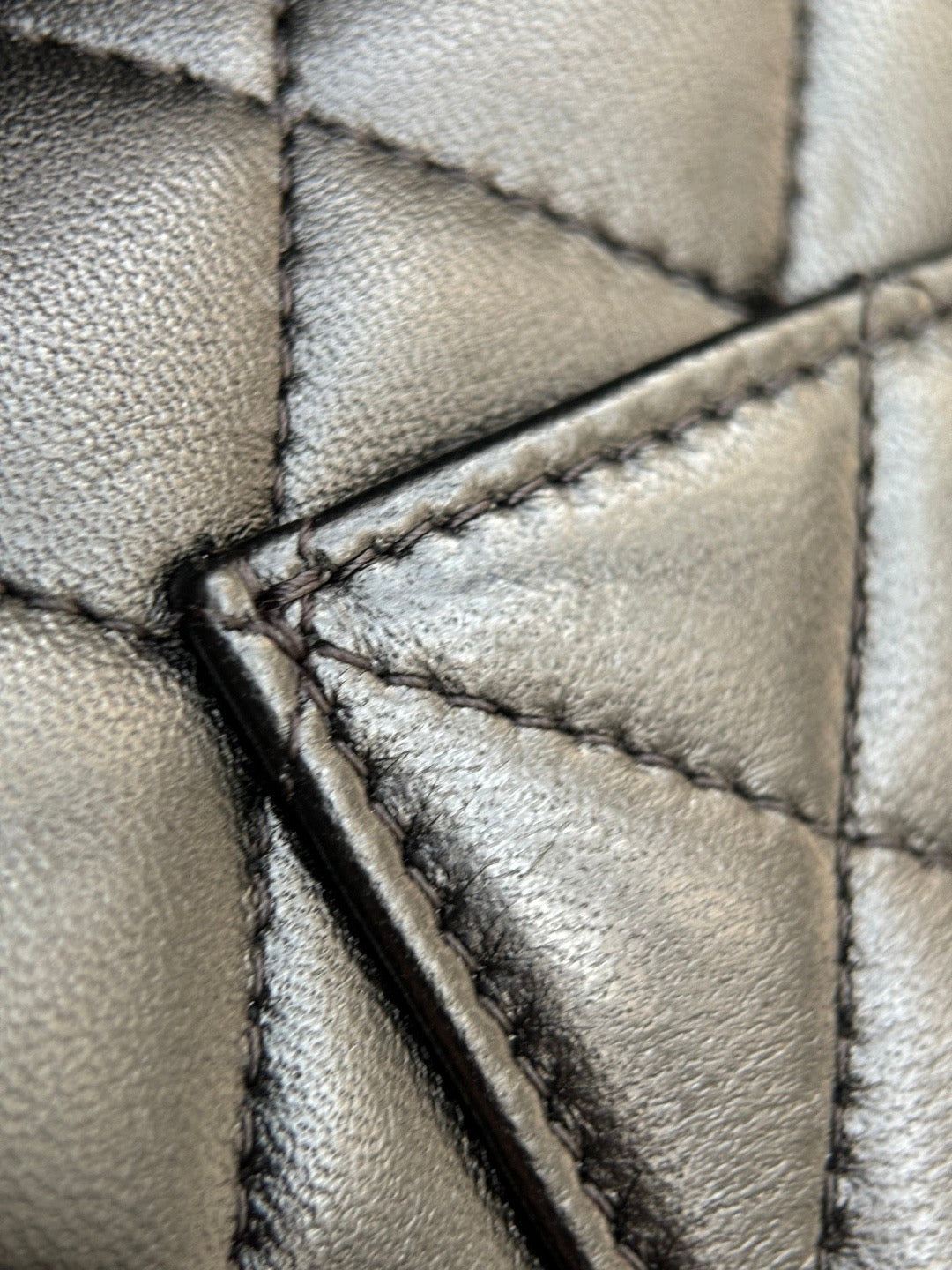 CHANEL- Classic Flag bag golden/sliver