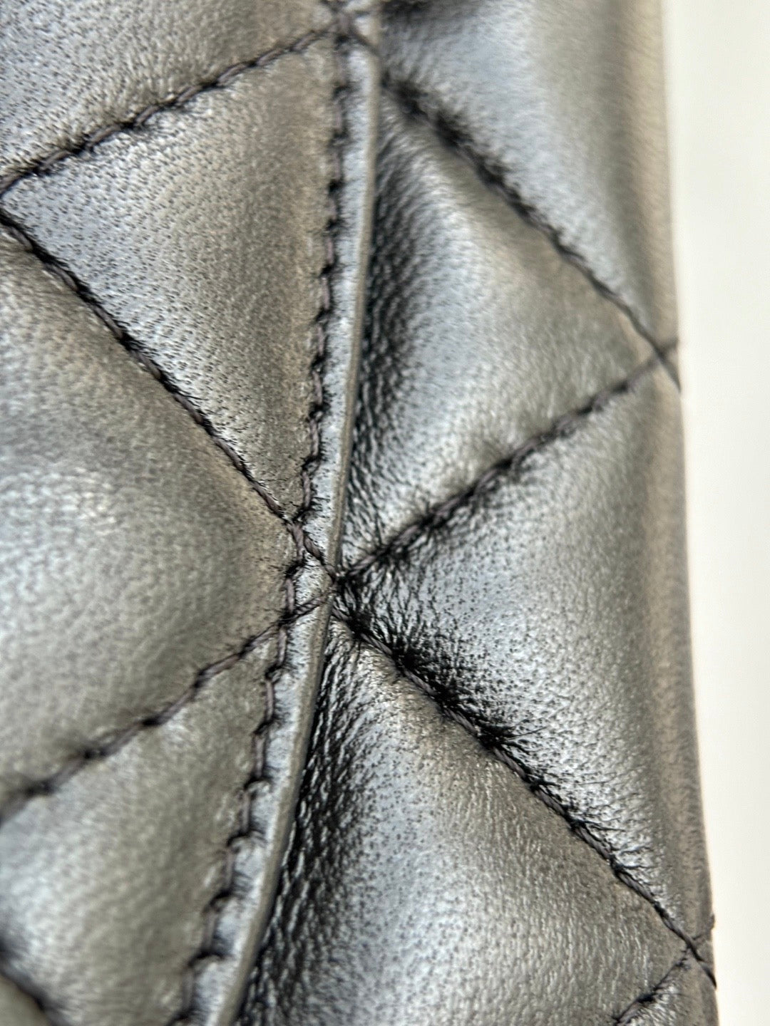 CHANEL- Classic Flag bag golden/sliver