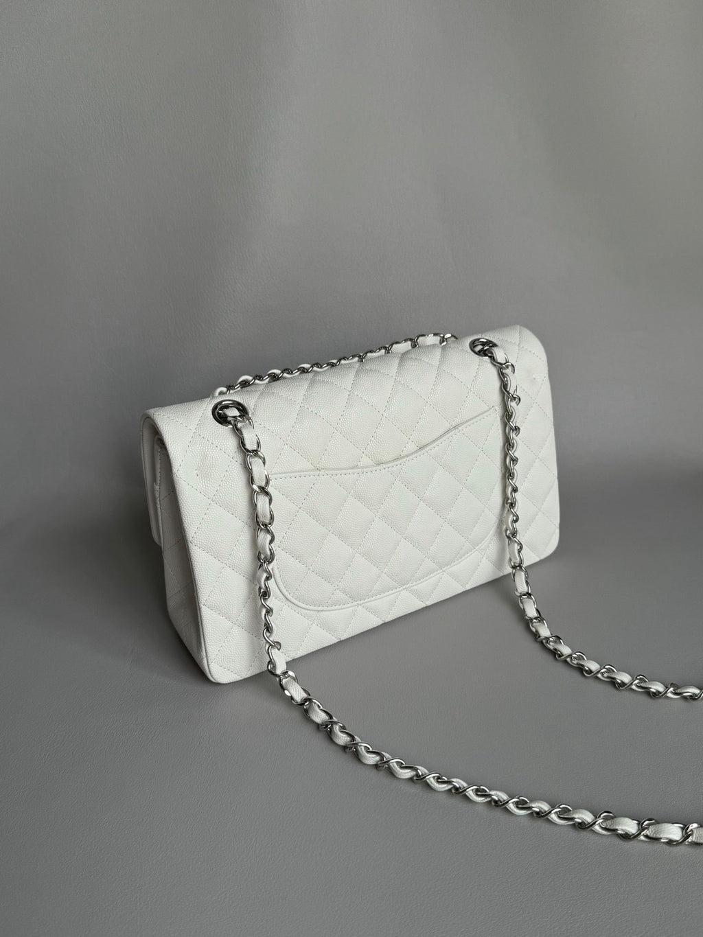 CHANEL- Classic Flag bag golden/sliver