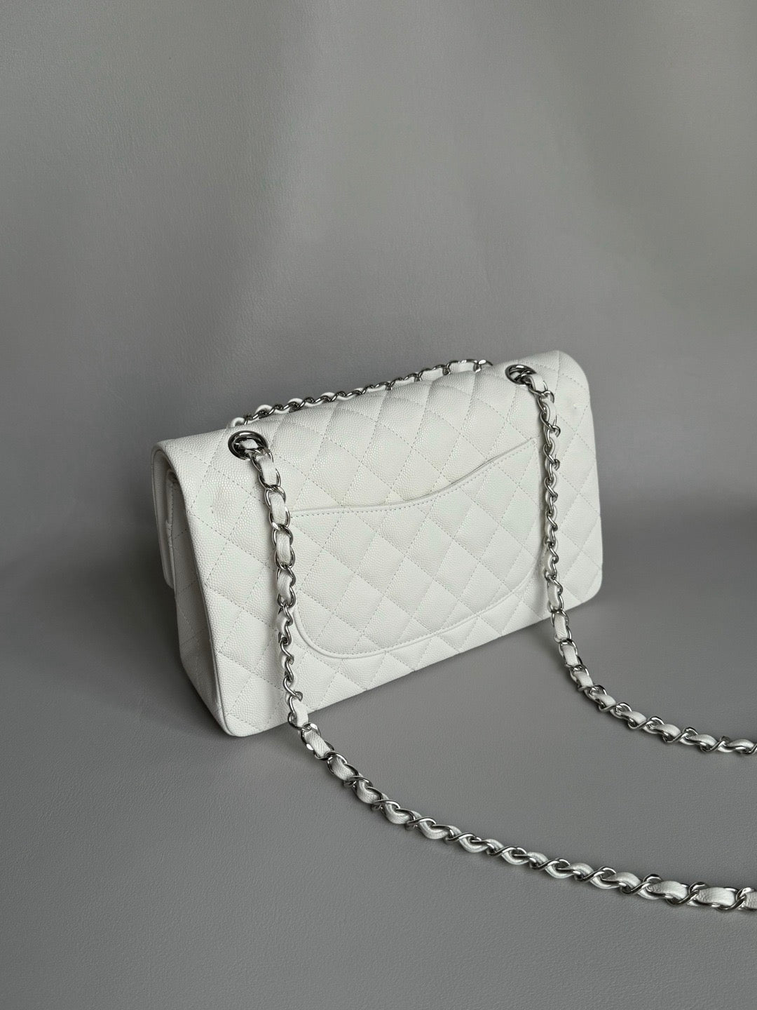 CHANEL- Classic Flag bag golden/sliver