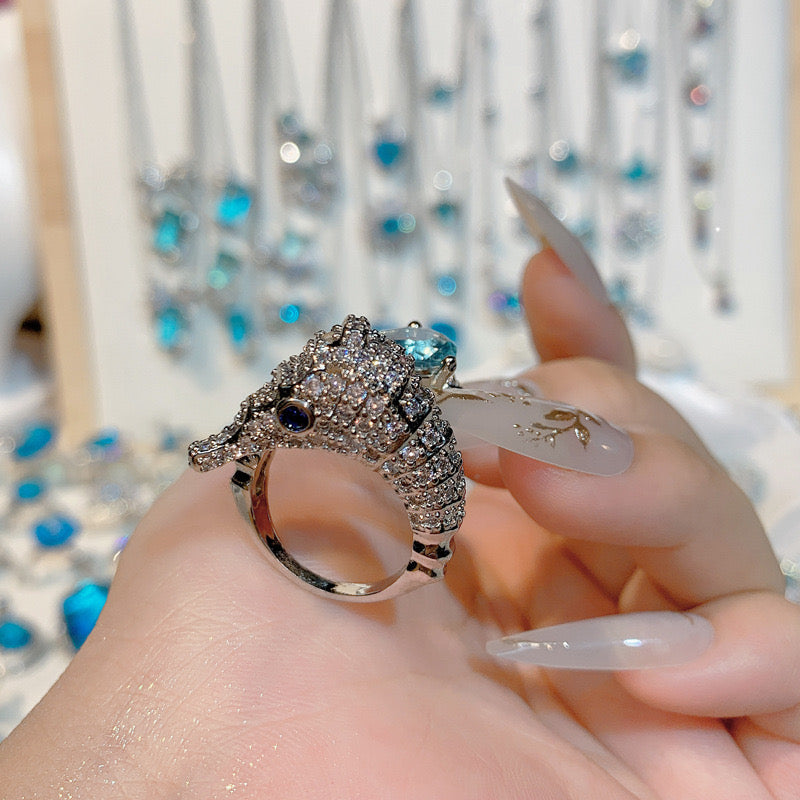 FENG SHUI - 36 Bright aquamarine ring ring and other jewelry