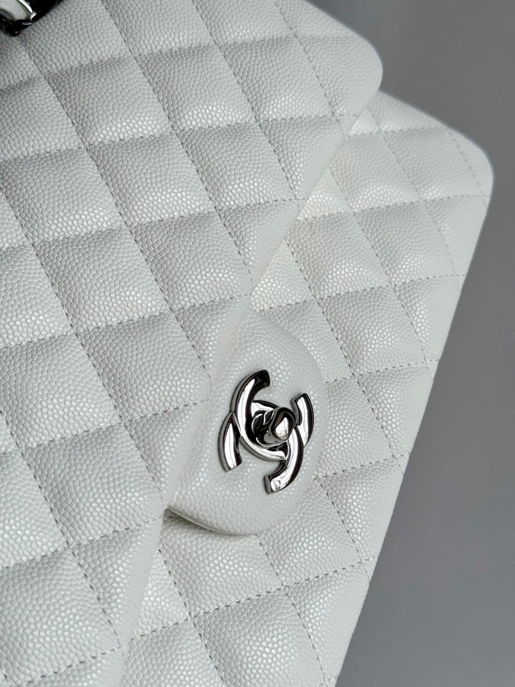 CHANEL- Classic Flag bag golden/sliver