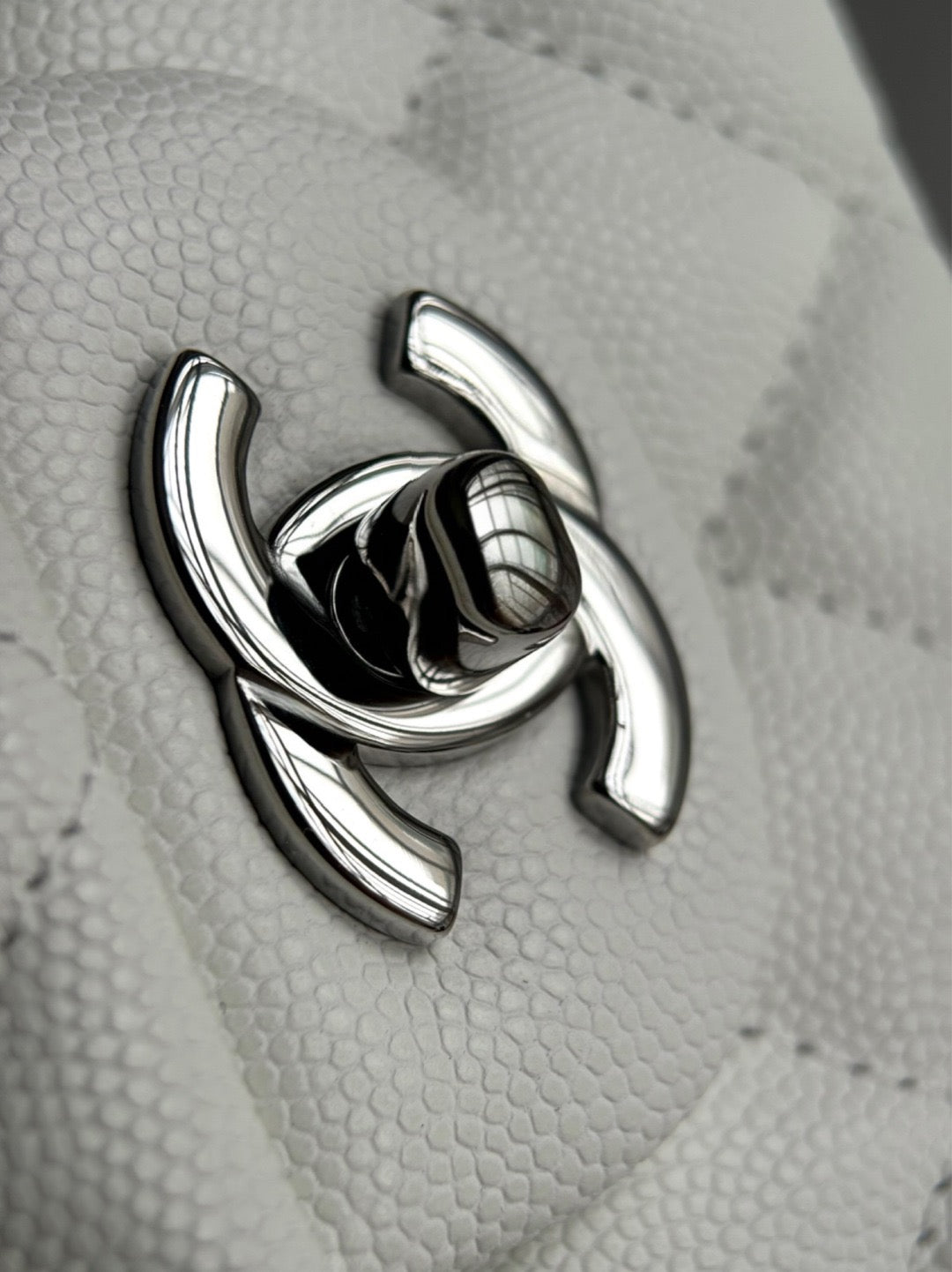 CHANEL- Classic Flag bag golden/sliver