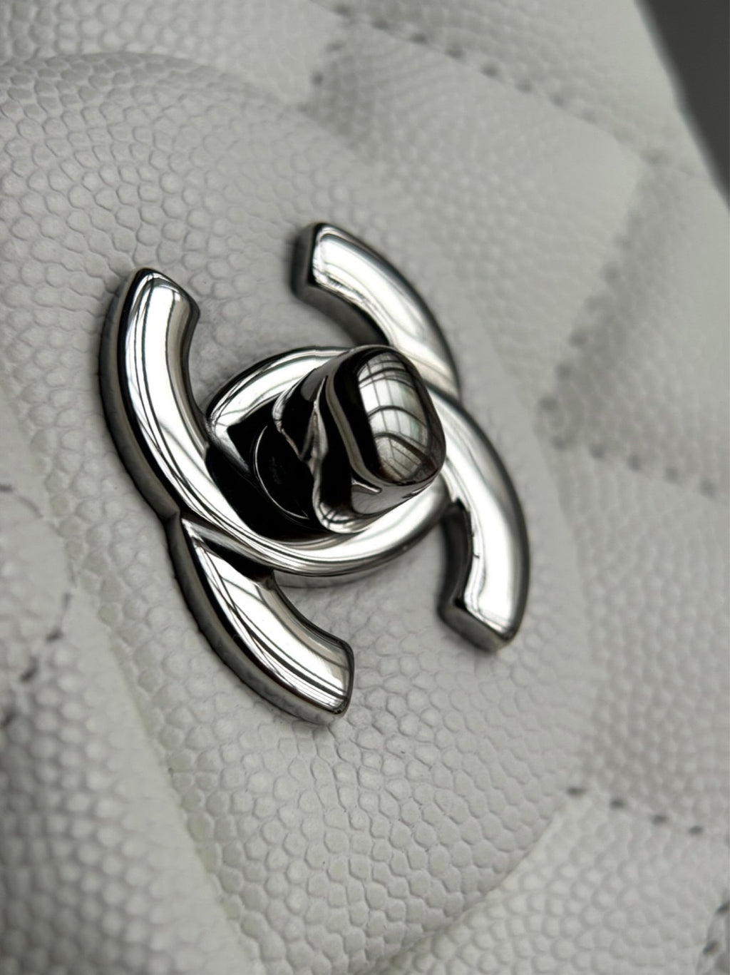 CHANEL- Classic Flag bag golden/sliver