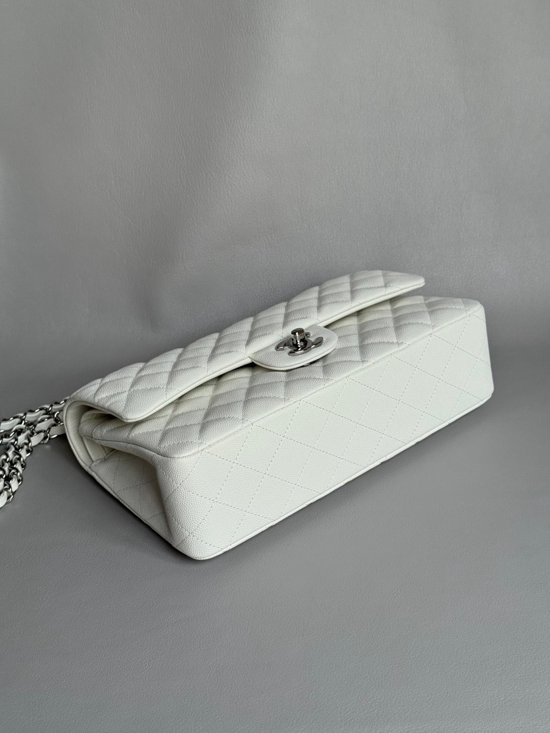 CHANEL- Classic Flag bag golden/sliver