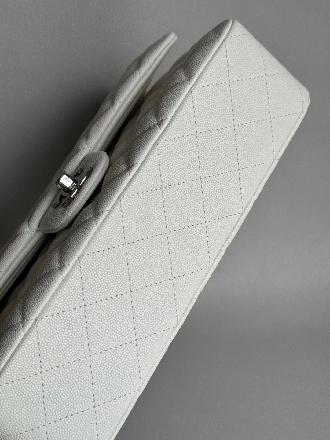 CHANEL- Classic Flag bag golden/sliver