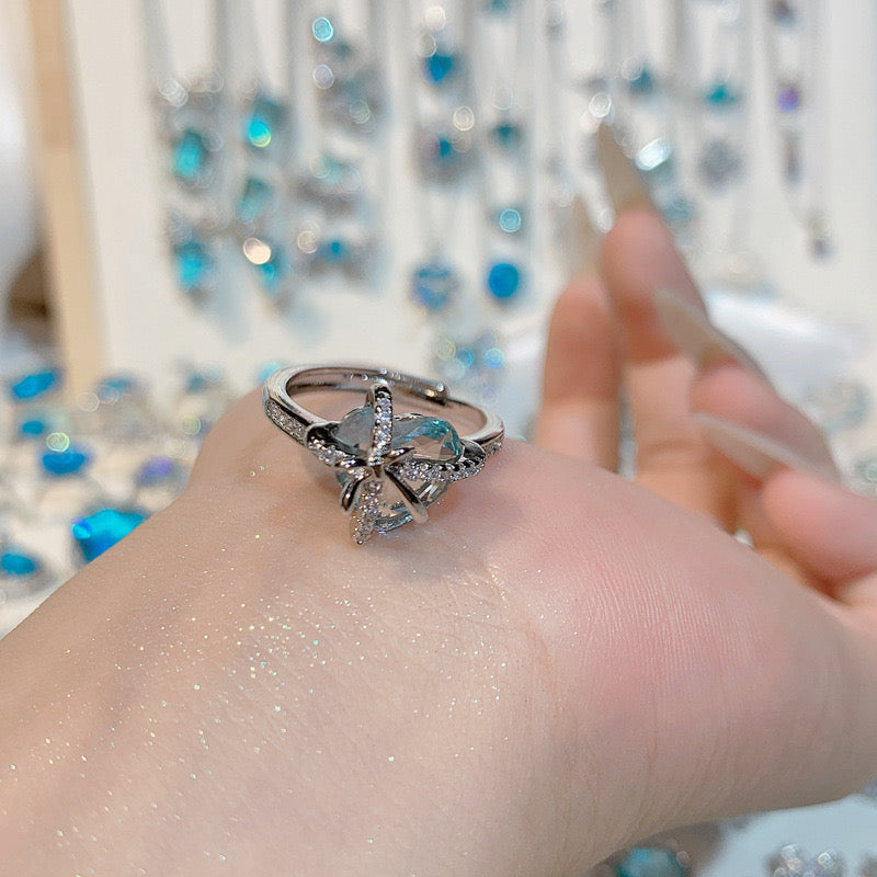 FENG SHUI - 36 Bright aquamarine ring ring and other jewelry