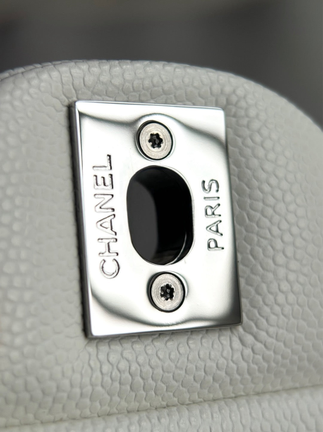 CHANEL- Classic Flag bag golden/sliver