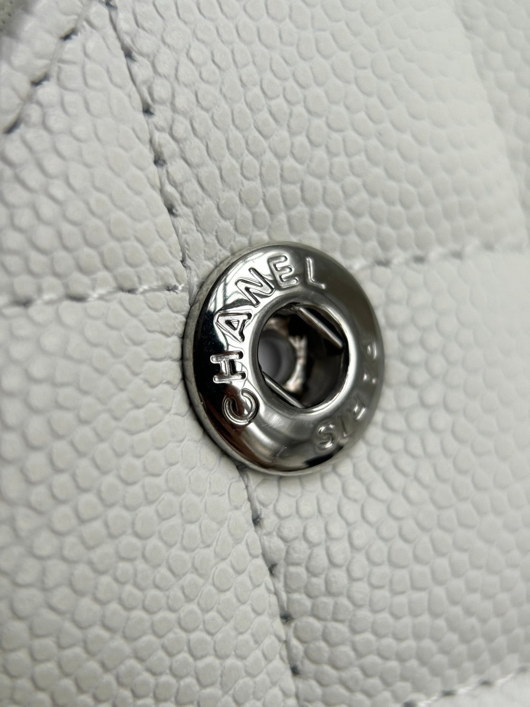 CHANEL- Classic Flag bag golden/sliver