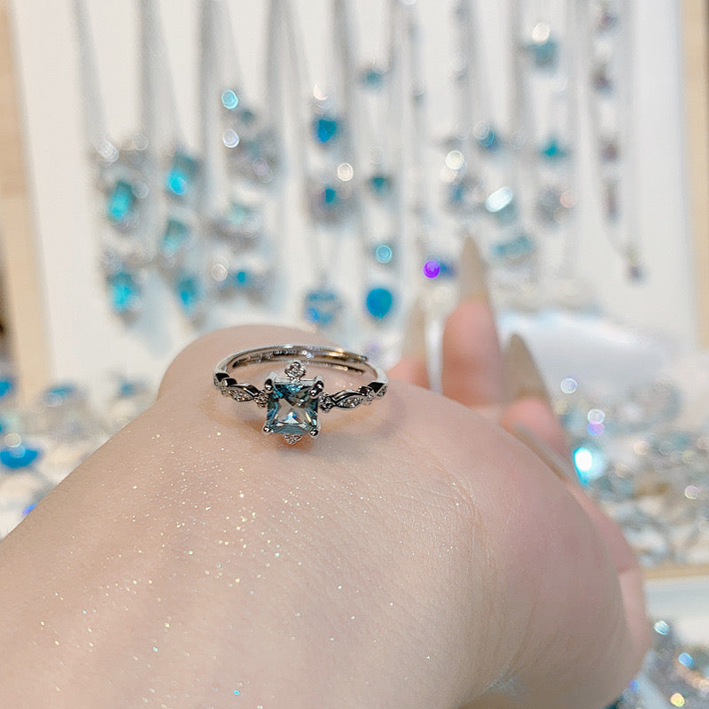 FENG SHUI - 36 Bright aquamarine ring ring and other jewelry