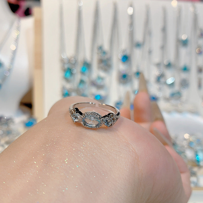 FENG SHUI - 36 Bright aquamarine ring ring and other jewelry