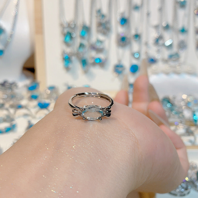 FENG SHUI - 36 Bright aquamarine ring ring and other jewelry