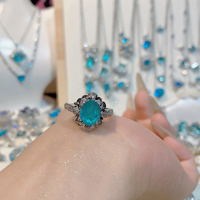 FENG SHUI - 36 Bright aquamarine ring ring and other jewelry