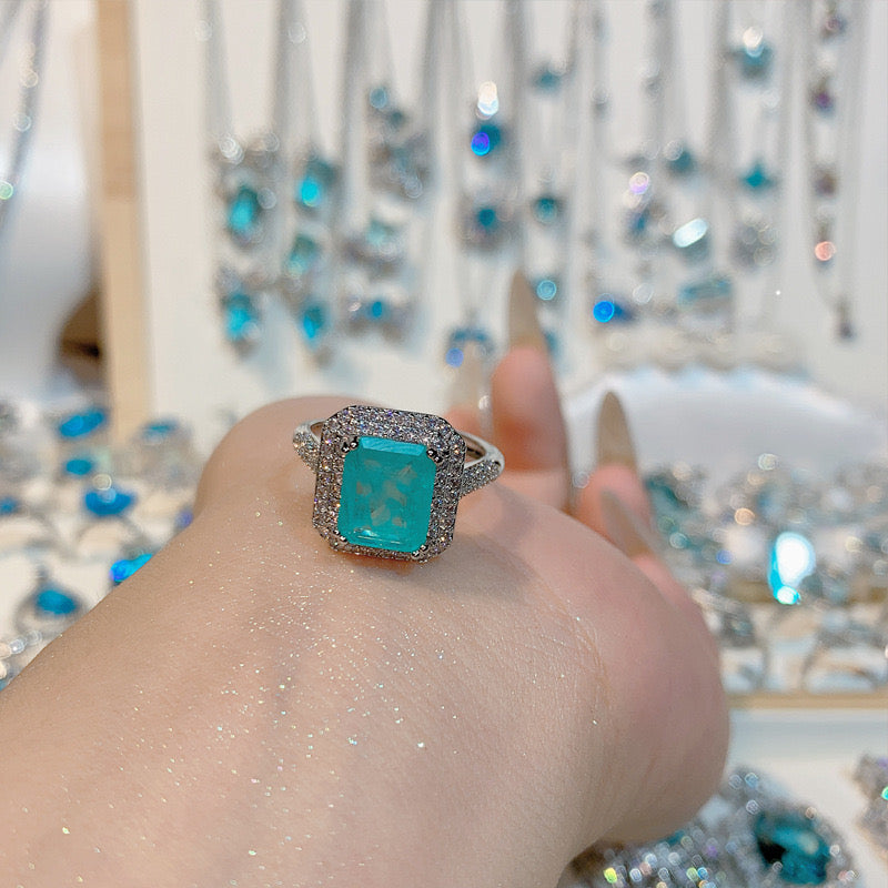 FENG SHUI - 36 Bright aquamarine ring ring and other jewelry