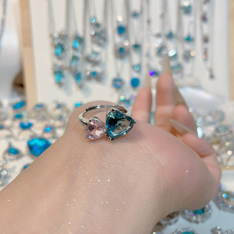 FENG SHUI - 36 Bright aquamarine ring ring and other jewelry