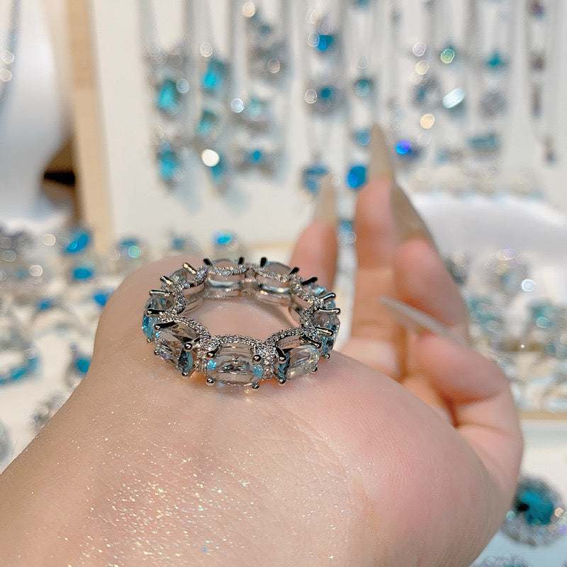 FENG SHUI - 36 Bright aquamarine ring ring and other jewelry