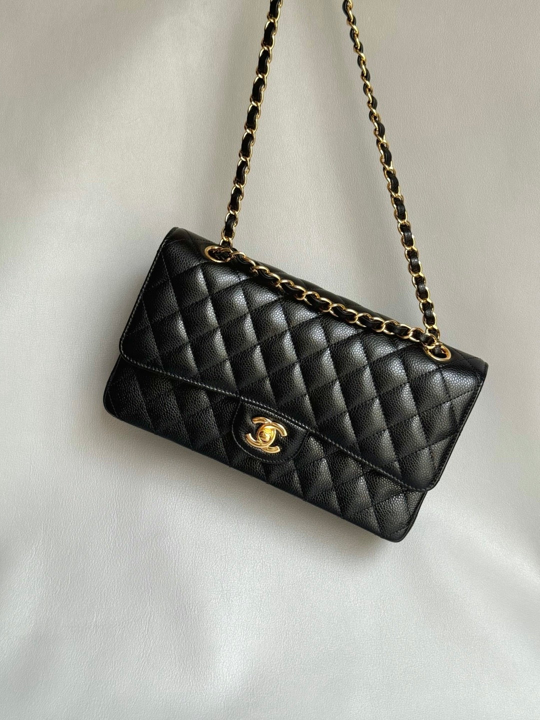 CHANEL- Jumbo28 bag golden/sliver