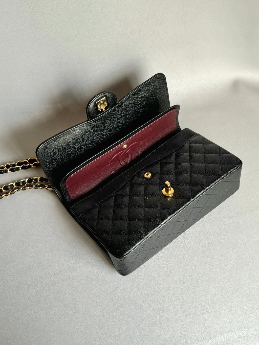 CHANEL- Jumbo28 bag golden/sliver