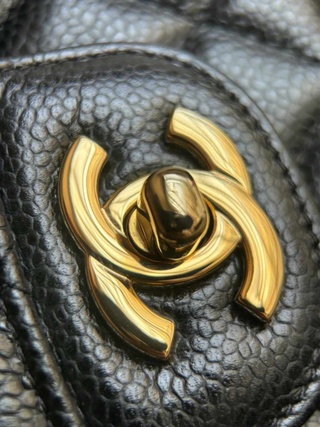 CHANEL- Jumbo28 bag golden/sliver